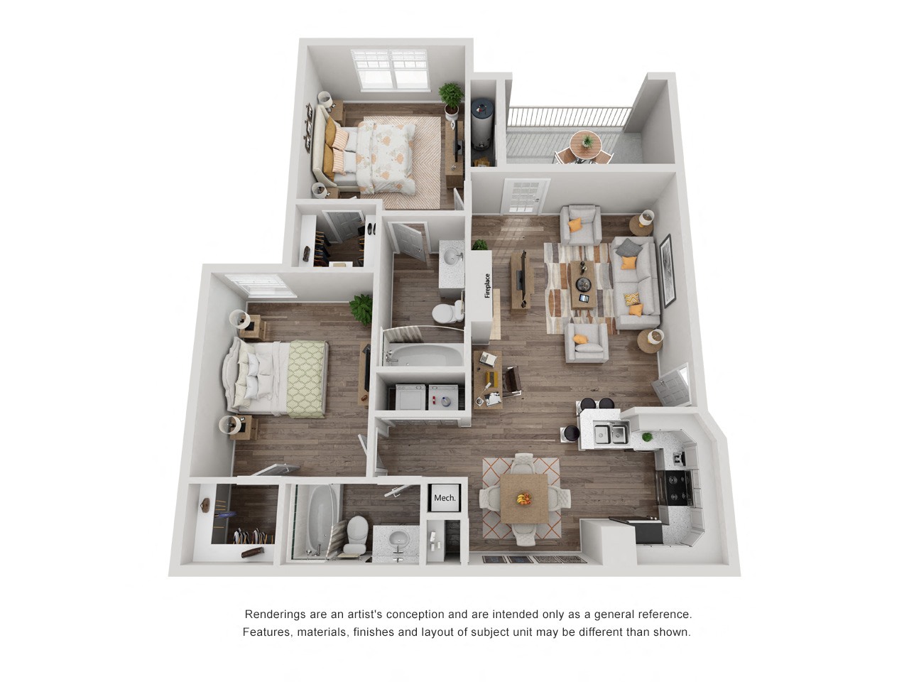 Floor plan layout diagram for The Bostonian